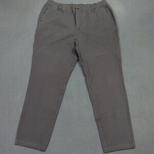 Cove USA Pants Men's 38 Gray Chino Pants Stretch Elastic Waist Casual
